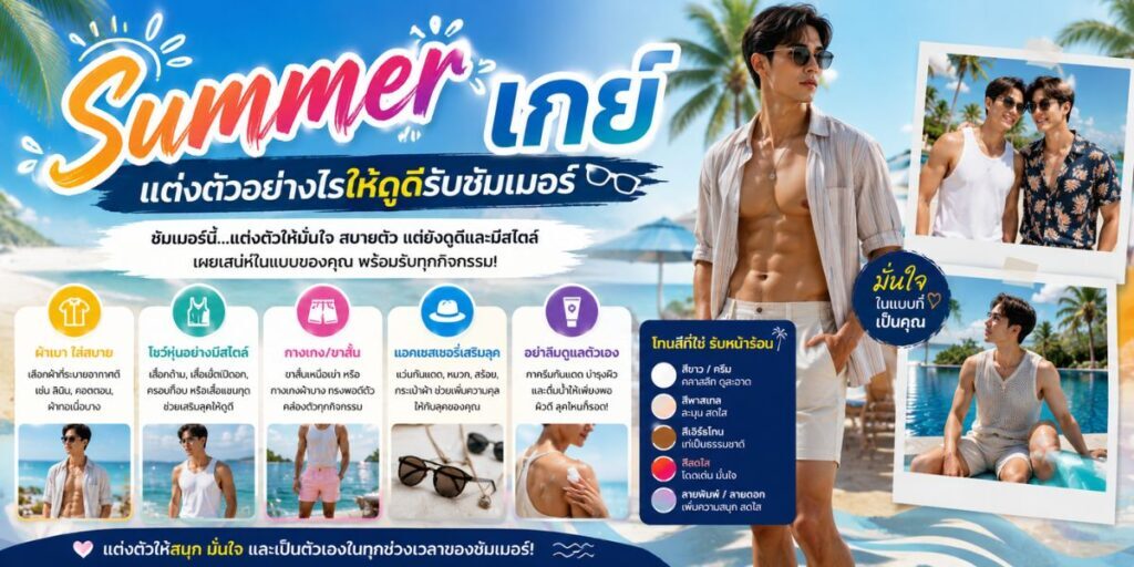 Summer เกย์ แต่งตัวอย่างไรให้ดูดีรับซัมเมอร์